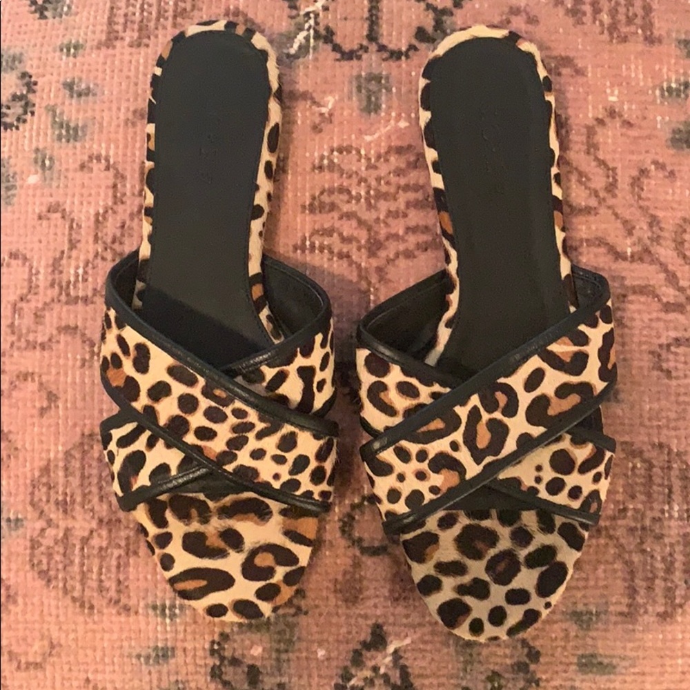 🆕J. Crew Leopard Cora crisscross sandals
